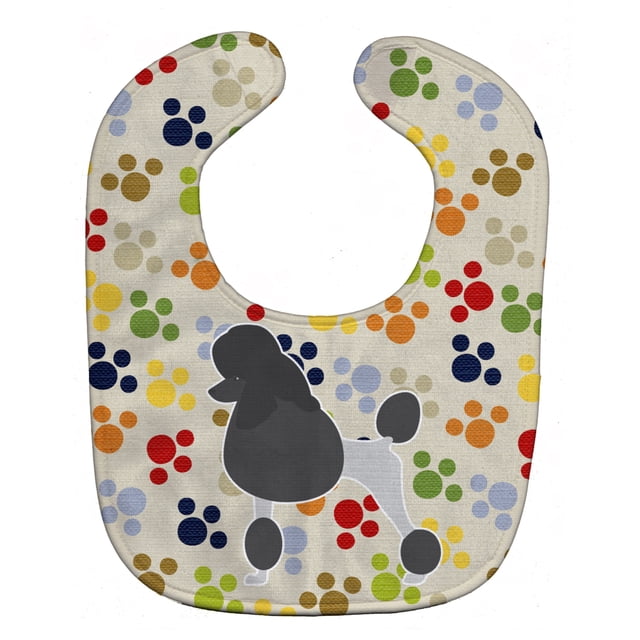 "Treasures Pawprints Baby Babero, caniche, grande" Caroline's Treasures BB6344BIB