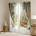 thumbnail image 3 of Homewish Cartoon Xmas Snowman Blackout Curtains Set of 2 (52x84 Each),Wild Christmas Reindeer Window Curtains,White Brown Green Curtains and Drapes For Kids,Super Cozy Room Decor, 3 of 6