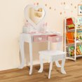 thumbnail image 3 of MotorGenic Kids Vanity Table Set with Mirror & Stool –Friendly, Safe Princess Dressing Desk & Makeup Play Gift for Girls, 3 of 8