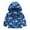 Blue, variant on Coerni Baby Boys Windbreaker Hooded Jacket Kids Cute Waterproof Outwear Lightweight Print Raincoats Zip Up Button Down Coat
