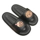 thumbnail image 1 of Zapatillas de PVC cómodas, diseño ergonómico, patrón de dibujos animados, sandalias de suela gruesa, zapatillas de interior para el hogar, té con leche, perro, color negro 40-41, 1 of 12