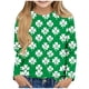 thumbnail image 1 of Blusas y camisas de manga larga con cuello redondo y estampado de San Patricio para niños, blusa informal de manga larga con cuello redondo, blusa de poliéster para niñas, 1 of 4