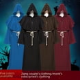 thumbnail image 3 of Disfraz de cosplay de Halloween, túnica de monje medieval, disfraz de mago, traje de sacerdote, 3 of 6
