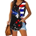 thumbnail image 6 of Womens July 4th Tank Tops Funny Patriotic Independence Day Graphic Sleeveless Tees High Low Holiday Casual Shirts Black, 3XL, 6 of 6
