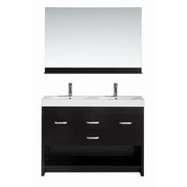 Design Element Citrus 48" Double Sink Bathroom Vanity Set in Espresso