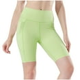 thumbnail image 2 of Aboser High Waisted Biker Shorts for Women No Front Seam Tummy Control Shorts Above the Knee Booty Shorts Yoga Gym Running Shorts 7'', 2 of 8