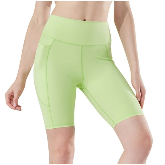 Womens High Waisted Biker Shorts Running Workout Tummy Control Bike Spandex Shorts for Women Zipper Pockets