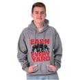 thumbnail image 5 of Football Athlete Earn Every Yard Hoodie Hooded Sweatshirt Men Brisco Brands M, 5 of 6
