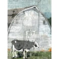 thumbnail image 2 of Stellar Design Studio 15x18 White Modern Wood Framed Museum Art Print Titled - Barn with Cow, 2 of 4