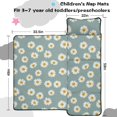 thumbnail image 5 of Daisy Pioneer Flower Green Pattern Teens Toddler Nap Mat with Pillow, Sleeping Mat Bag for Preschool Daycare 59"x22", 5 of 6