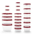 thumbnail image 2 of Rubbermaid EasyFindLids Vented Food Storage Containers, Set of 21 (42 Pieces Total), Racer Red, 2 of 3