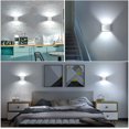 thumbnail image 2 of Luz de pared Interior LED Iluminación ajustable Luz de pared 10W Lámpara de pared moderna Luz de pared hacia arriba Luz decorativa de aluminio para dormitorio Sala de estar Pasillo, blanco frío Zhivalor LHH-0466, 2 of 2