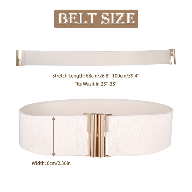Transemion Ceinture de Robe à Taille Ajustable avec Sangle de Ceinture Extensible pour Hommes Cadeau Ceinture Corset Ceinture de Taille Ceinture Beige 1 Ensemble