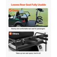 thumbnail image 5 of Upgraded Golf Cart Rear Seat Bag Holder 27.1 x 15.6 x 29.7 Inch Heavy-Duty Carbon Steel Golf Bag Rack with Straps, Fits 2 Bags, Universal for Club Car Yamaha, No-Drill Installation, 5 of 11
