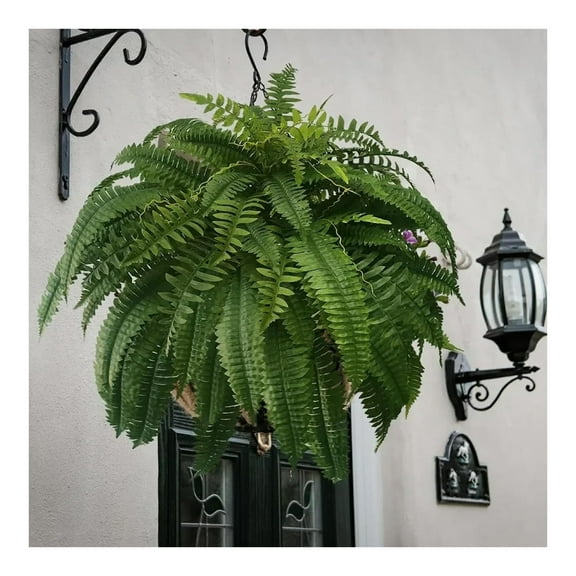 UV Resistant Boston Ferns for Outdoor 43.31inch Artificial Fake Plants Natural Lifelike Growhabity Ferns Decoractions for Porch Indoors Home Garden Entrance Farmhouse Windowsill