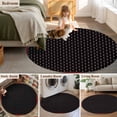 thumbnail image 5 of Round Area Rug 7 Ft, Valentine's Day Washable Non-Slip Circle Carpet for Living Room/Bedroom, Black White Love Heart Modern Art Low-Profile Large Runner Mat Collection Rugs for Indoor, 5 of 8