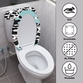 thumbnail image 3 of HELLHERO Toilet Seat Cover Soft & Non-Slip Toilet Top Cover Stays in Place 2 Pack Cow Stripe Pattern, 3 of 8