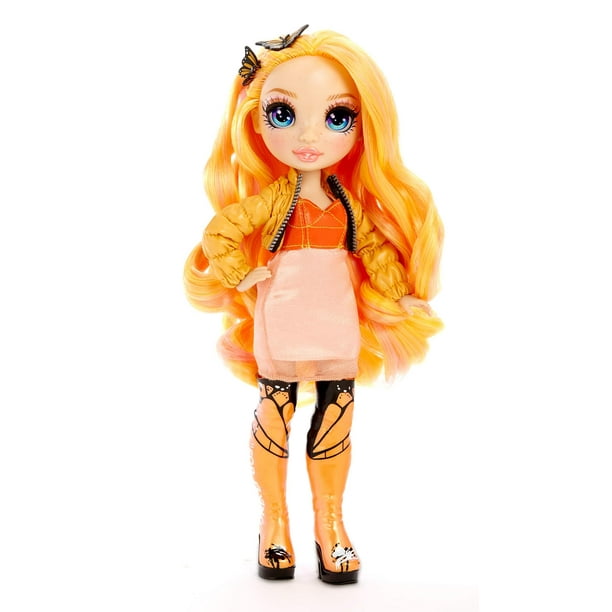Rainbow High Jr High Poppy Rowan – poupée-mannequin ORANGE de 9 po (23 cm)  