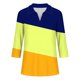 thumbnail image 5 of Camiseta de Solapa de Cuello en V de la Manga Superior de 3/4 de las Mujeres, Uso Diario Cómodo Casual, 5 of 9