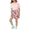 thumbnail image 7 of CPNG Girls Skorts High Waist Athletic Skirts with Shorts Little Girl Casual Heart Print High Waisted Stretchy Sporty Skorts, 7 of 7