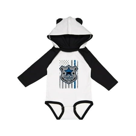 

Inktastic Police Officer Law Enforcement Aunt Support Gift Baby Boy or Baby Girl Long Sleeve Bodysuit
