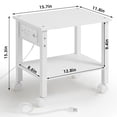 thumbnail image 3 of Leyaoyao Printer Stand with Charging Station, 2 Tier Rolling Printer Cart with Wheels, Under Desk Printer Stand for Office, Home, 3 of 9