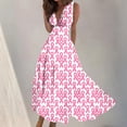thumbnail image 1 of Fankiway Robe Longue Sans Manches à Col en V Imprimée Mode Printemps/été pour Femmes Robes de Plage Grande Taille pour Femmes, 1 of 5