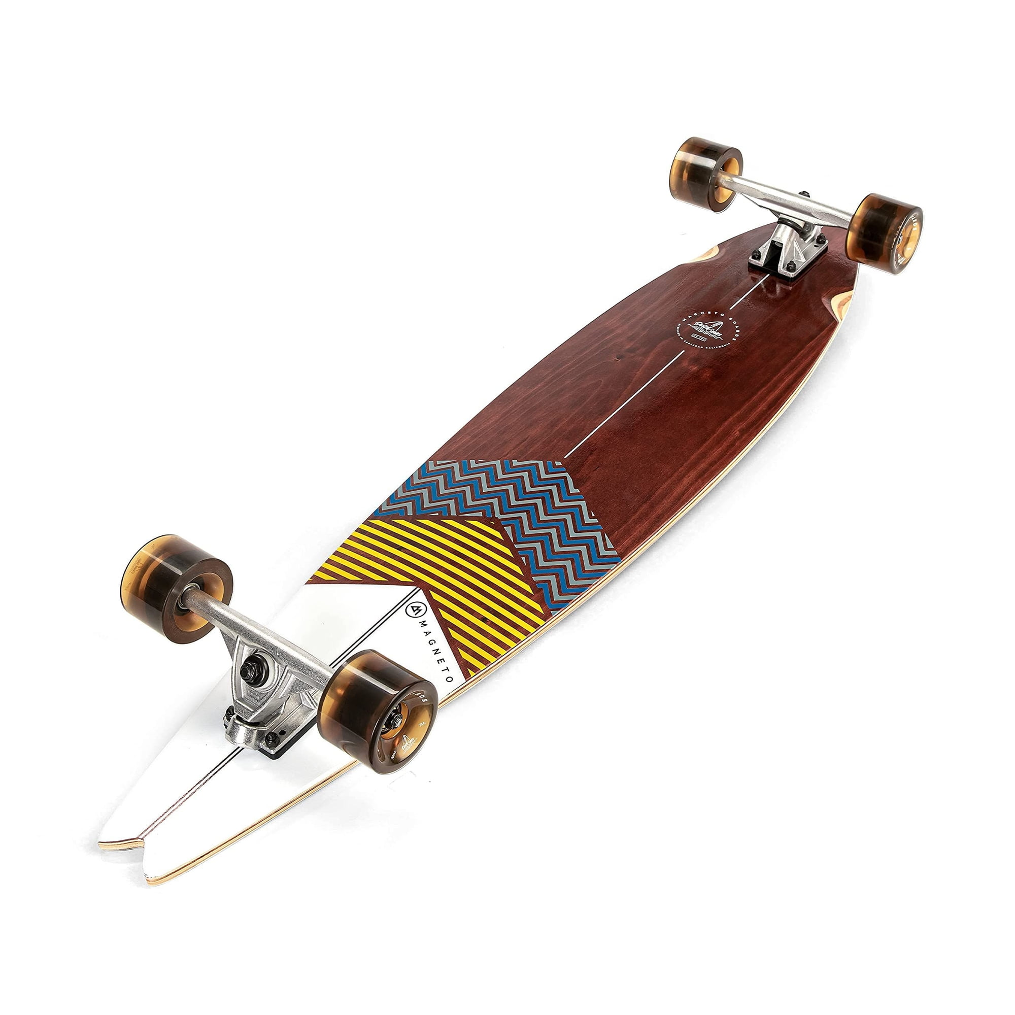 Magneto 40-inch Pintail Cruiser Longboard Skateboard - Hard Maple