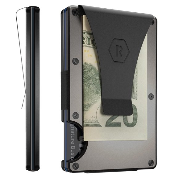 Billetera Minimalista The Ridge Money Clip Wallet Aluminio Bloqueo RFID