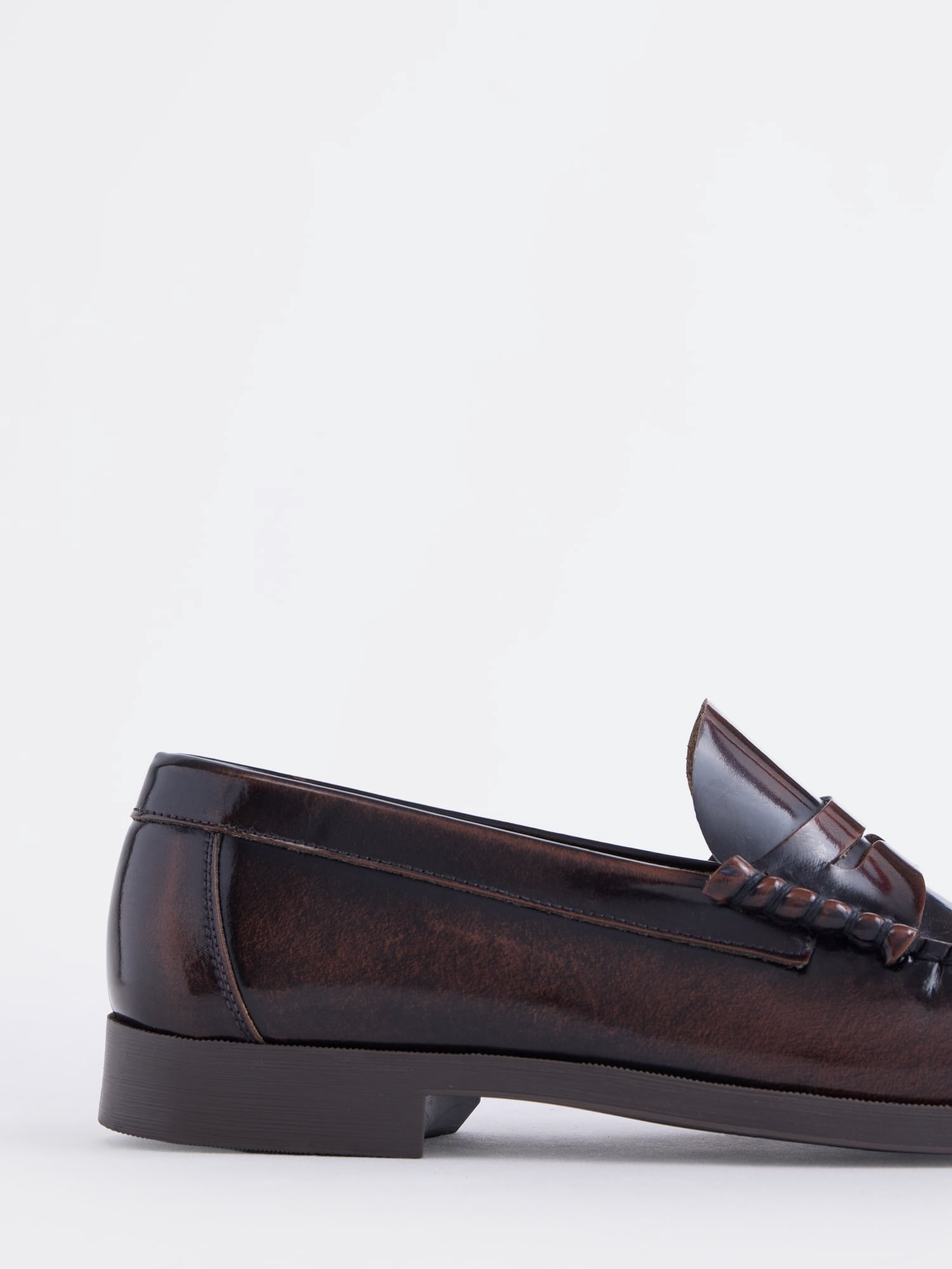 Free Assembly Men's Leather Moc Toe Penny Loafers