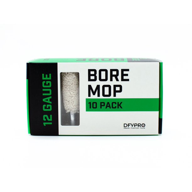 DFVPRO Gun Bore Cleaning Mops for 12 Gauge Pack of 10 Gun Cleaning Mops