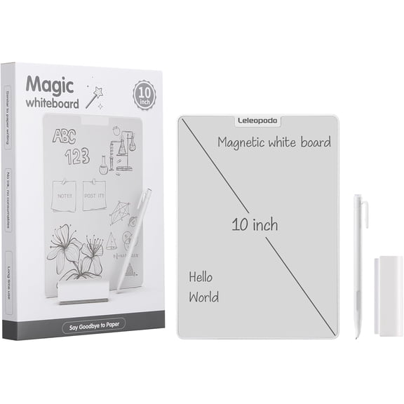 10-inch Magnetic Writing Board A whiteboard/message board requiring no consumables, suitable for offices, cleanrooms, and eco-friendly homes.