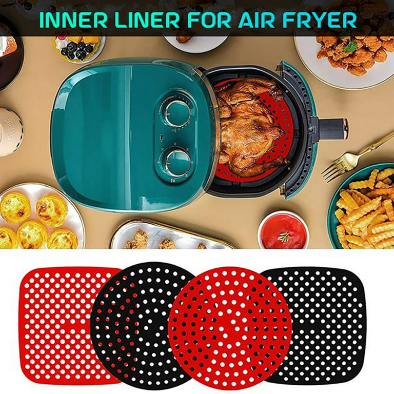 1pc 170g Thickened Square Silicone Air Fryer Liners - 8 Inch Reusable Air  Fryer Pot - Air Fryer Accessories - Air Fryer Inserts for 5 to 7.2 QT for  Oven Microwave Accessories