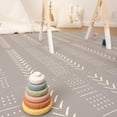 thumbnail image 4 of CHILDLIKE BEHAVIOR Grey Mudcloth Play Mat - Non-Toxic Foam Interlocking Tiles 72x72 Inch for Infants, Toddlers and Kids - Baby Play Mat, 4 of 7