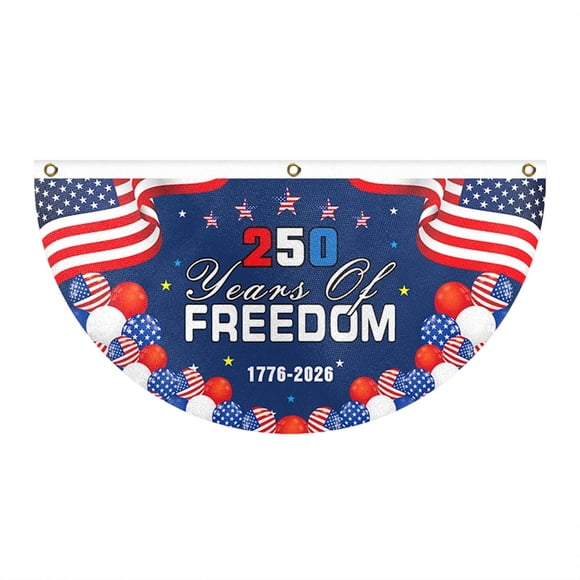 Fan Bannière du 250e Anniversaire aux États-Unis 1776 Bannière d'Anniversaire 2026 Extérieure Suspendue avec Laveuse Porche Cour