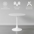 thumbnail image 3 of Ilios Innova | Mesa Redonda Tuli de 80 cm, Comedor Moderno Minimalista Tipo Tulip, Base de Pedestal Robusta, Ideal para Desayunador, Cocina o Departamentos Pequeños, 3 of 9
