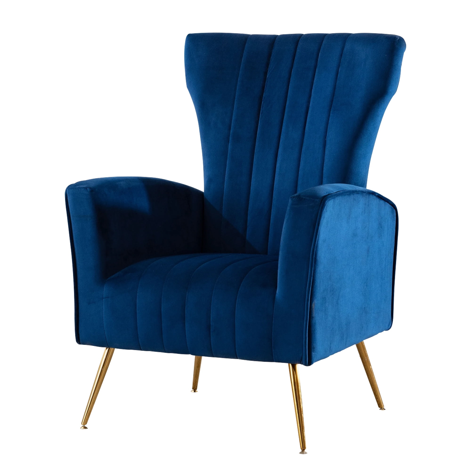 Ladera Velvet Upholstered Wing Back Accent Chair Blue Walmartcom Walmartcom Ladera Velvet Upholstered Wing Back Accent Chair Blue Walmartcom Walmartcom