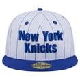 thumbnail image 2 of Men's New Era  White New York Knicks Wordmark Pinstripe 59FIFTY Fitted Hat, 2 of 5