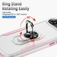 thumbnail image 2 of ELEHOLD For iPhone 17 Air Rugged Case 360° Rotating Metal Ring Stand Kickstand Function Support Magnetic Car Mount Holder Shockproof Protective Case For iPhone 17 Air,White/Pink, 2 of 10