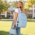 thumbnail image 5 of Lumtrix Cute Bow Backpack 3-Piece Set, Coquette Backpack Set Aesthetic Daypack Bow Rucksack Set With Lunch Box Pencil Case Blue, 5 of 8