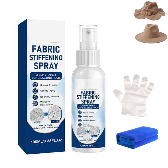 Fabric Stiffening Spray - Fabrics Stiffener and Draping Liquid, Quick-Dry Fabric Hardener, Fabrics Stiffener Spray, Fast Acting Long-Lasting for Ribbons, Lace, Crochet & DIY Crafts