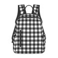 thumbnail image 1 of Disketp Black White Plaid Mochila Ligera e Impermeable, Mochila de Día Resistente para Viajes, Senderismo y Uso Diario para Hombre y Mujer, 1 of 7