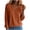 Brown, variant on Women's V-Neck 3/4 Sleeve Blouse Soft Cotton Blend Top with Textured Fabric for Casual Light Workwear(Grey, S)