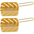 thumbnail image 1 of 2pcs Mini Chip Baskets French Fries Basket Mini Metal French Fry Basket Serving Food Strainer, 1 of 8
