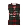 thumbnail image 6 of Lsque Wonderful Time Christmas Print Men's Cotton Blend Sleeveless Muscle Shirts (S-3XL)- Moisture Wicking, Odor Protection, UPF 30+,Small, 6 of 8