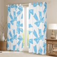 thumbnail image 2 of jejeloiu Kawaii Cartoon Bowtie Curtains Pack of 2 (42x84 Each),Dreamy Blue Bowknot Curtains Blackout For Girl Kids, 2 of 6