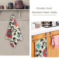 thumbnail image 3 of Yayeee Hand Towels for Bathroom Set of 2 Quick Dry Super Absorbent Soft Hand Shower Towels, 28" x 14", Beige Red Floral, 3 of 8