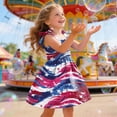 thumbnail image 5 of CAUYDY 4th of July Kids Outfit Toddler Girls Dresses Baby Independence Day Dress Children Girls' American Flag Print Clothes 1T 2T 3T 4T 5T 6T (Sizes 2-3 Years,Brick Red), 5 of 5