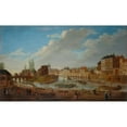 thumbnail image 3 of Pierre-Antoine Demachy 14x10 Black Modern Framed Museum Art Print Titled - L'Ile Louviers and the Pointe De L'Ile Saint-Louis, Views of the Port Saint-Paul (Port Des Celestins) (1780), 3 of 5