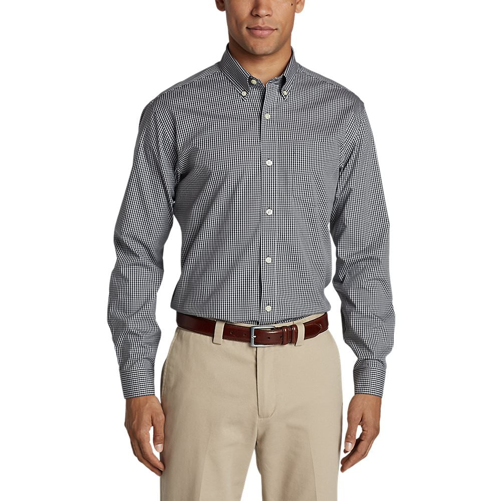 Eddie Bauer - Eddie Bauer Men's Wrinkle-Free Pinpoint Oxford Classic Fit Long-Sleeve Shirt - S 